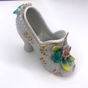 👠Vintage Collectible | Bisque Porcelain Ceramic Victorian Heel Figurine